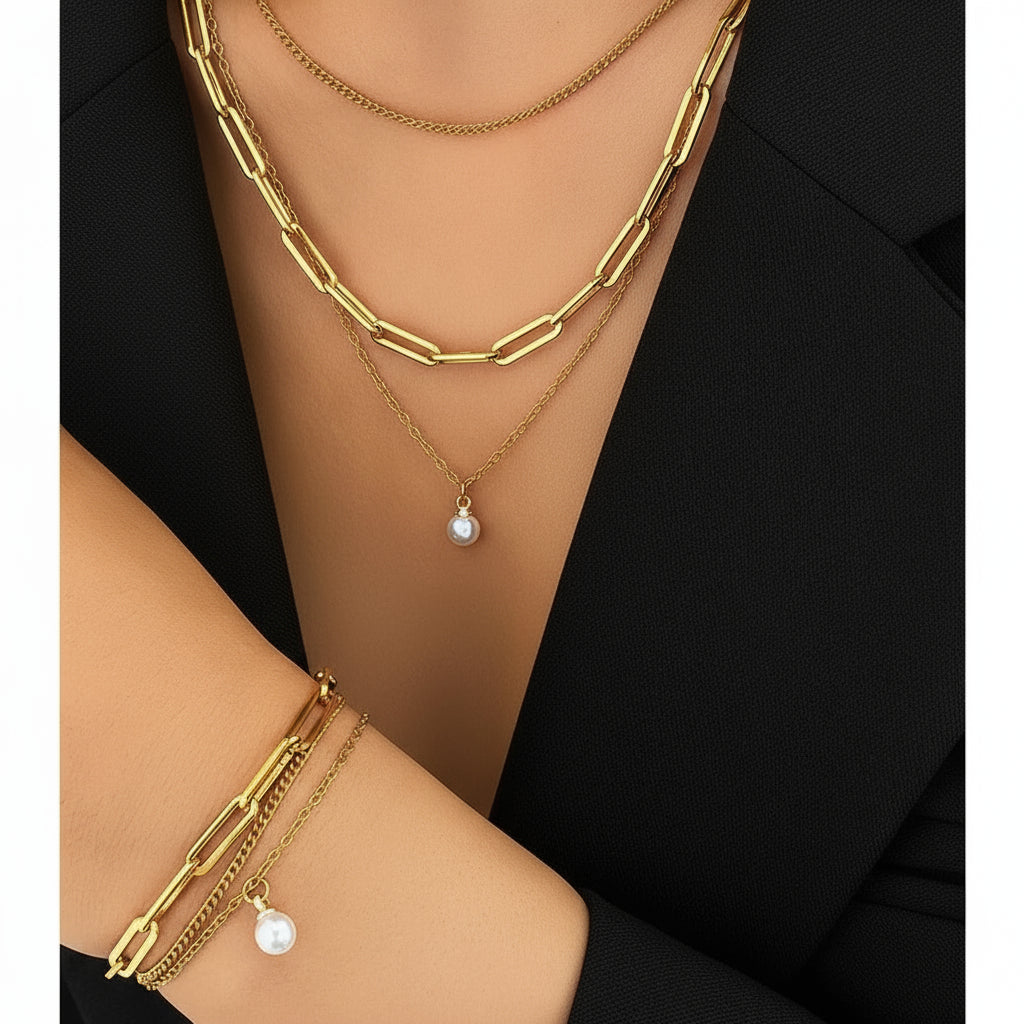 Luna Link Layered Necklace