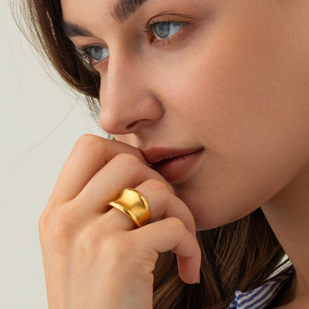 Bold Sculptural Gold Ring